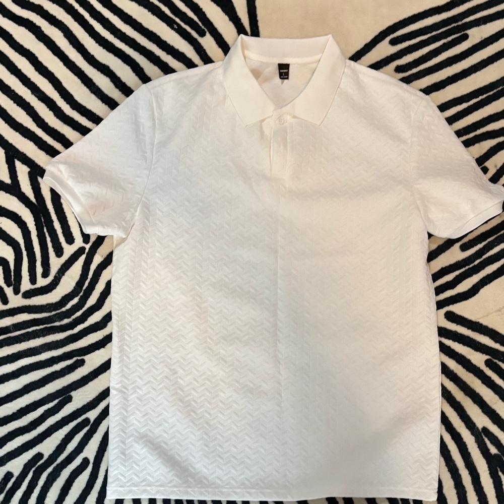 NFINITY‎ Textured White Polo Shirt